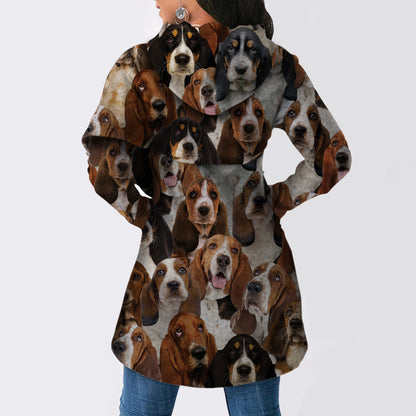A Bunch Of Basset Hounds - Fashion Long Hoodie V1