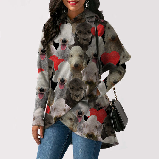 Ein Haufen Bedlington Terrier - Fashion Long Hoodie V1