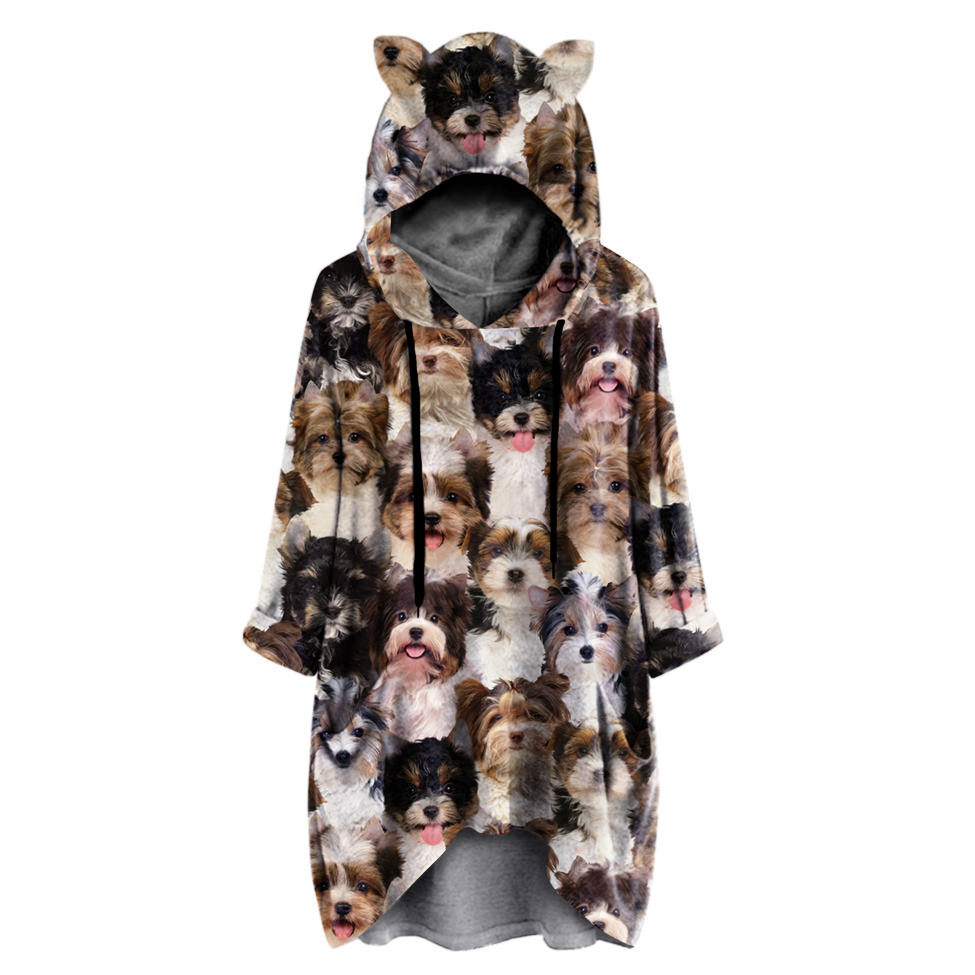 A Bunch Of Biewer Terriers - Hoodie With Ears V1