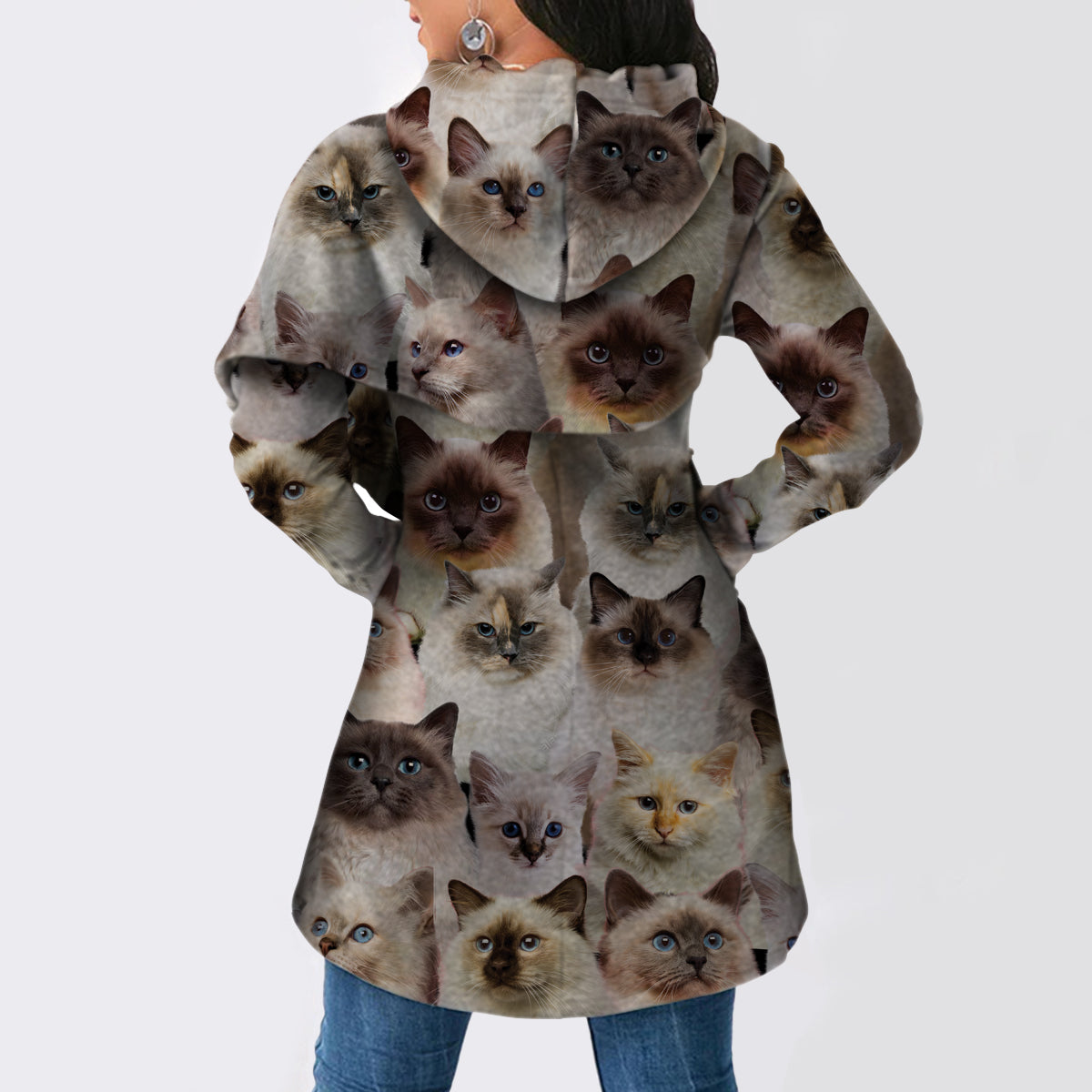 A Bunch Of Birman Cats - Fashion Long Hoodie V1