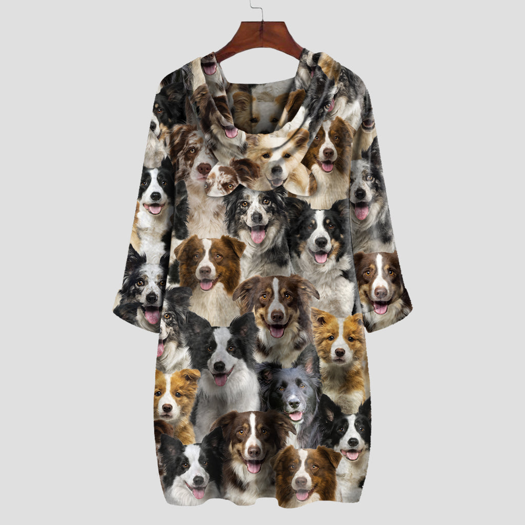 A Bunch Of Border Collies - Hoodie With Ears V1