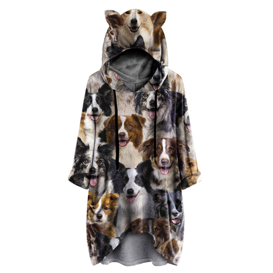 A Bunch Of Border Collies - Hoodie With Ears V1