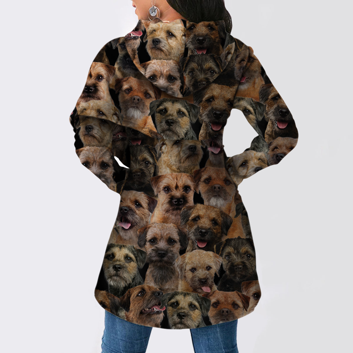 Ein Haufen Border Terrier - Fashion Long Hoodie V1