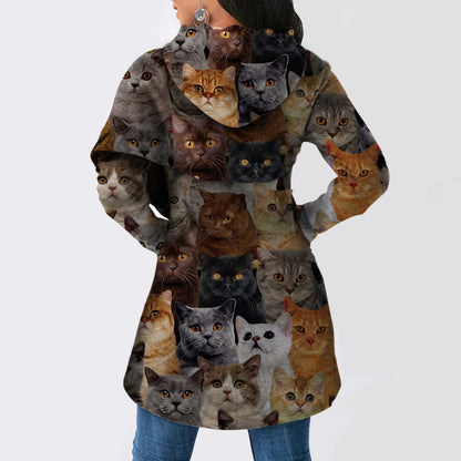 A Bunch Of British Shorthair Cats - Fashion Long Hoodie V1