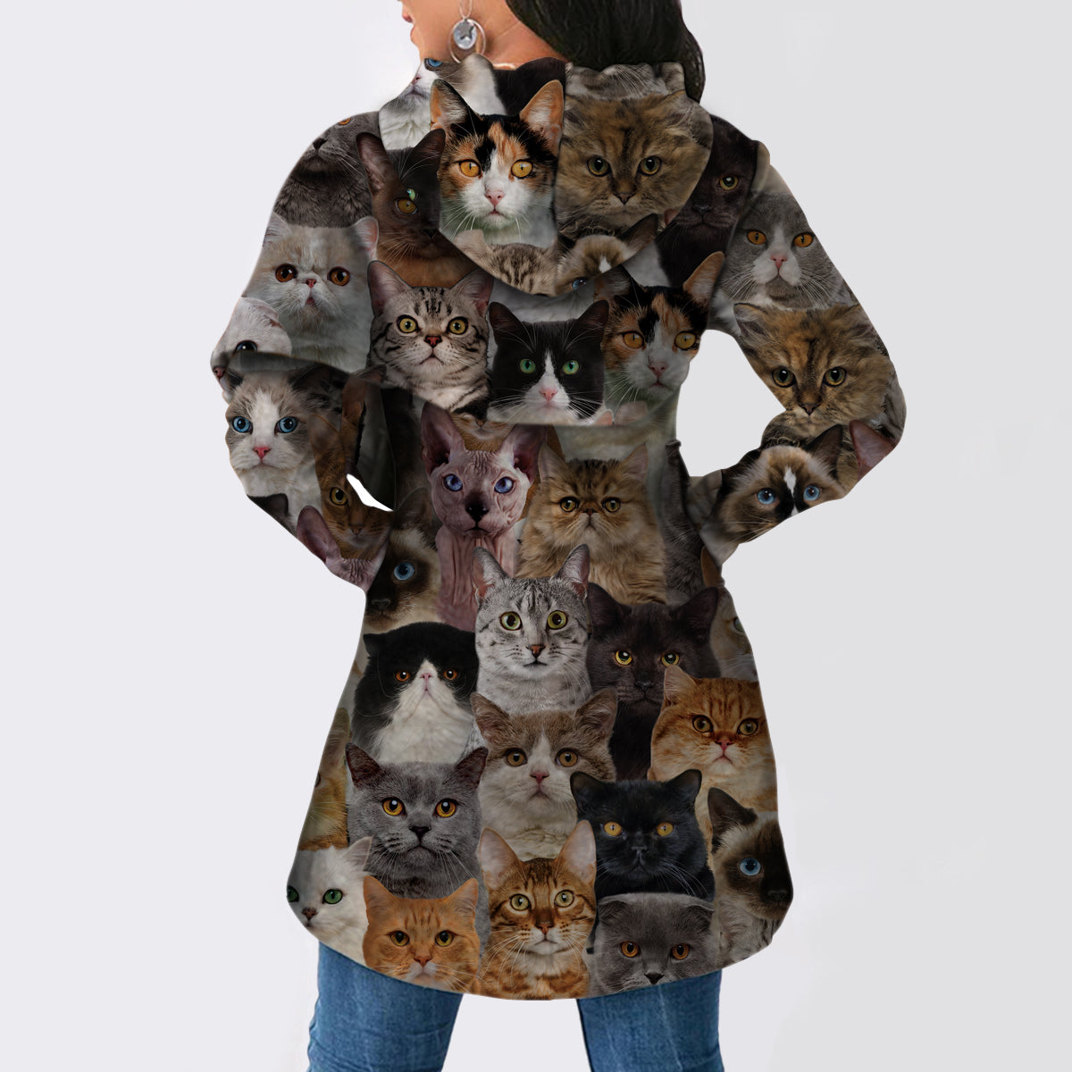Ein Haufen Katzen - Fashion Long Hoodie V1