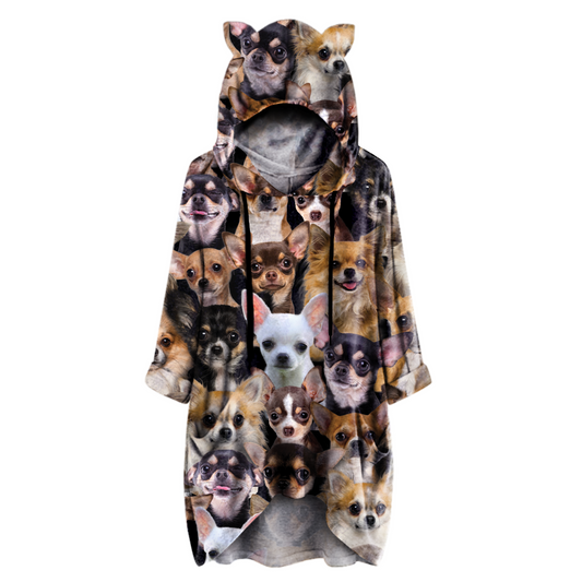 A Bunch Of Chihuahuas - Hoodie With Ears V1