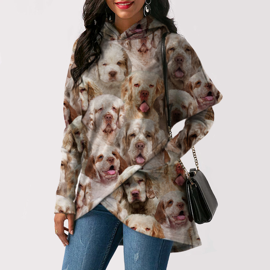 A Bunch Of Clumber Spaniels - Fashion Long Hoodie V1