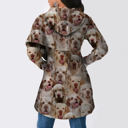 A Bunch Of Clumber Spaniels - Fashion Long Hoodie V1