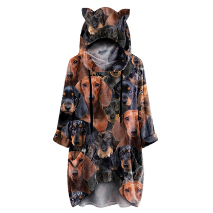 A Bunch Of Dachshunds - Hoodie With Ears V1