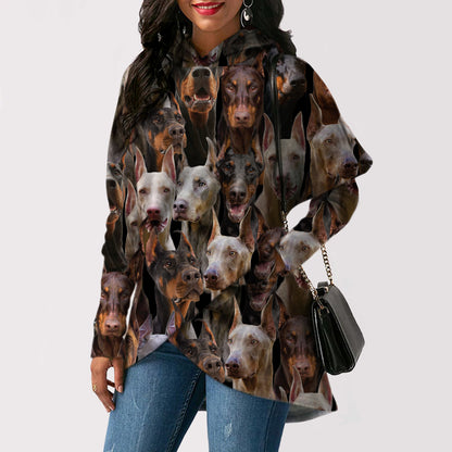 Ein Haufen Dobermann-Pinscher - Fashion Long Hoodie V1