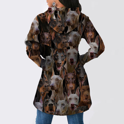 Ein Haufen Dobermann-Pinscher - Fashion Long Hoodie V1