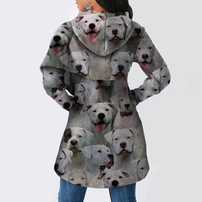 Ein Haufen Dogo Argentinoes - Fashion Long Hoodie V1