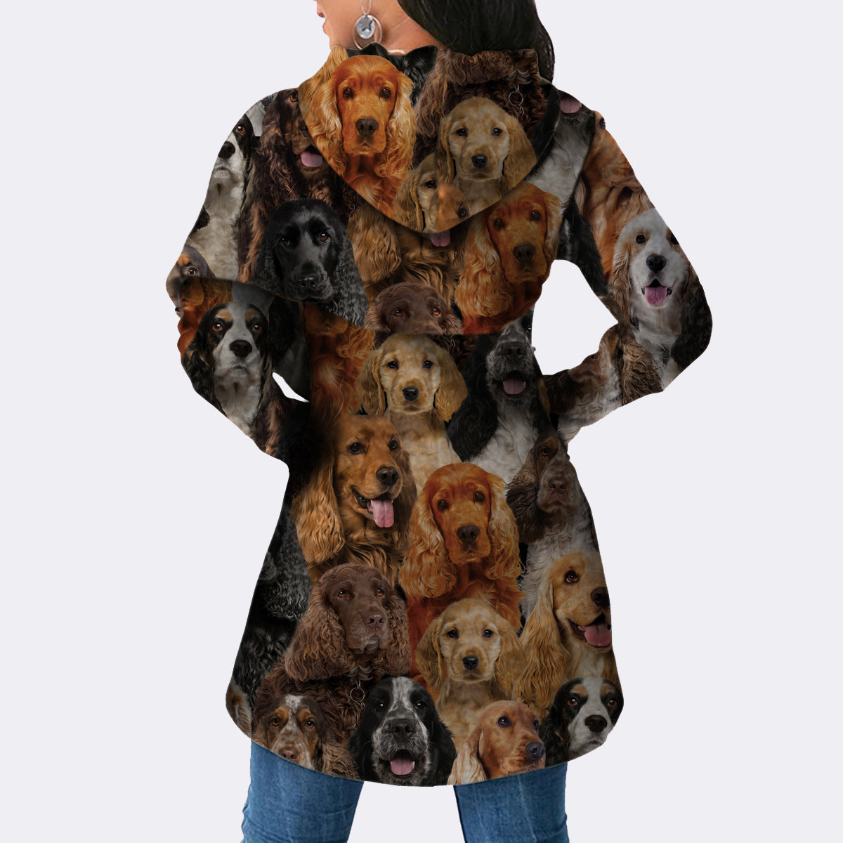 Ein Haufen englischer Cocker Spaniels - Fashion Long Hoodie V1