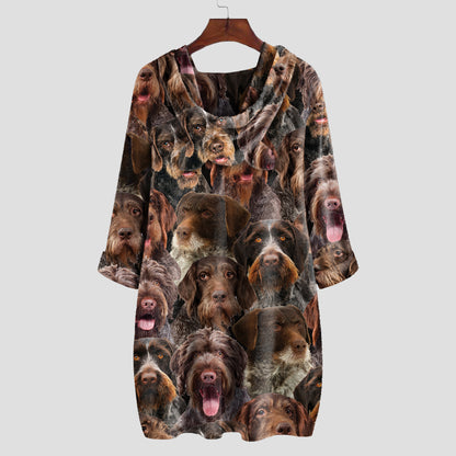 A Bunch Of German Wirehaired Pointers - Hoodie With Ears V1