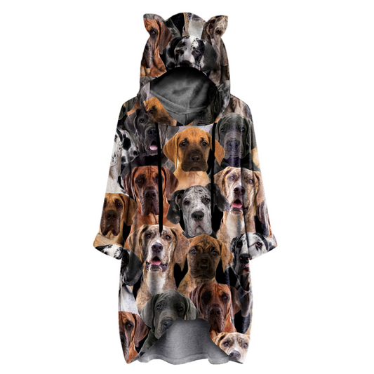A Bunch Of Great Danes - Hoodie With Ears V1