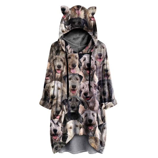 A Bunch Of Irish Wolfhounds - Hoodie With Ears V1
