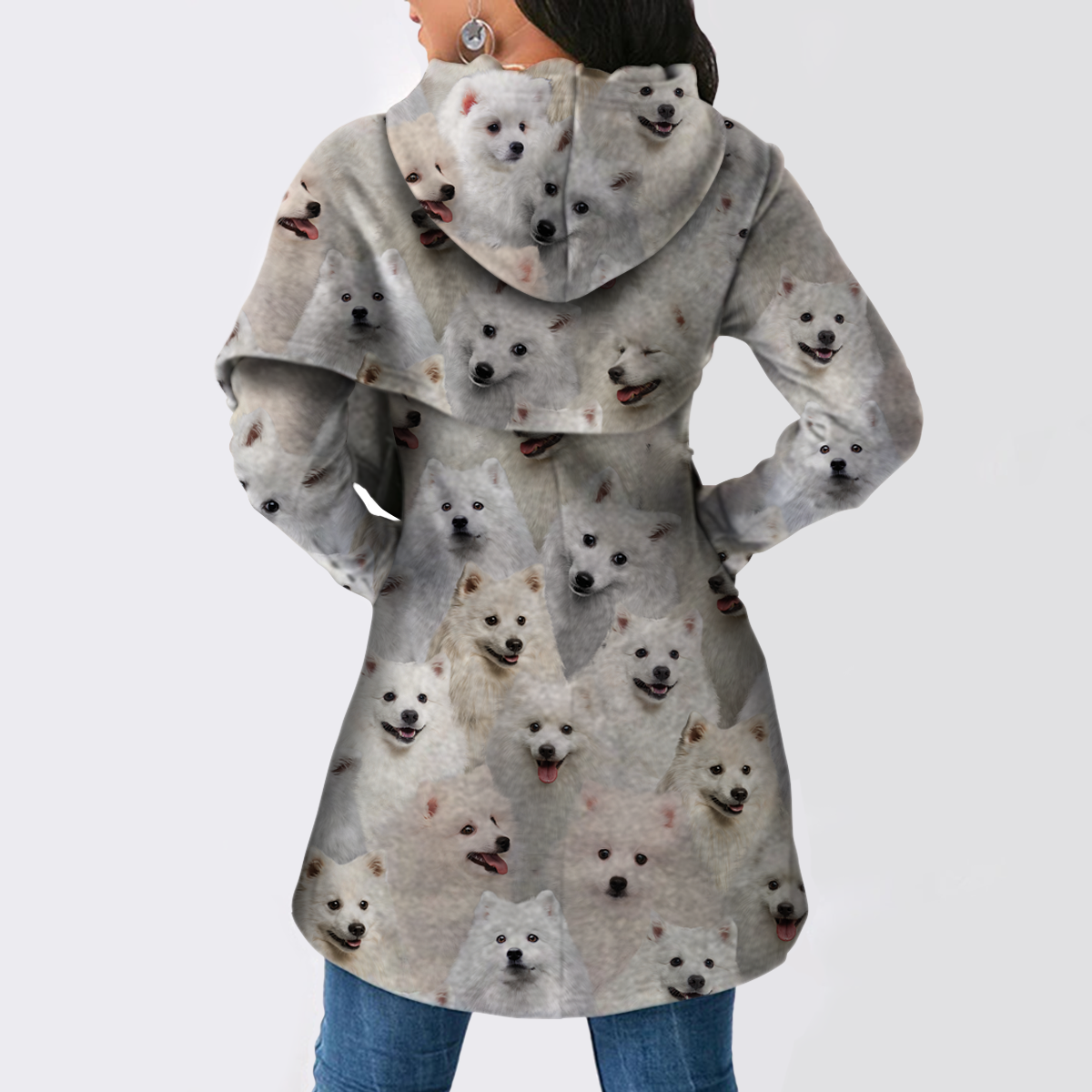 Ein Haufen japanischer Spitzs - Fashion Long Hoodie V1