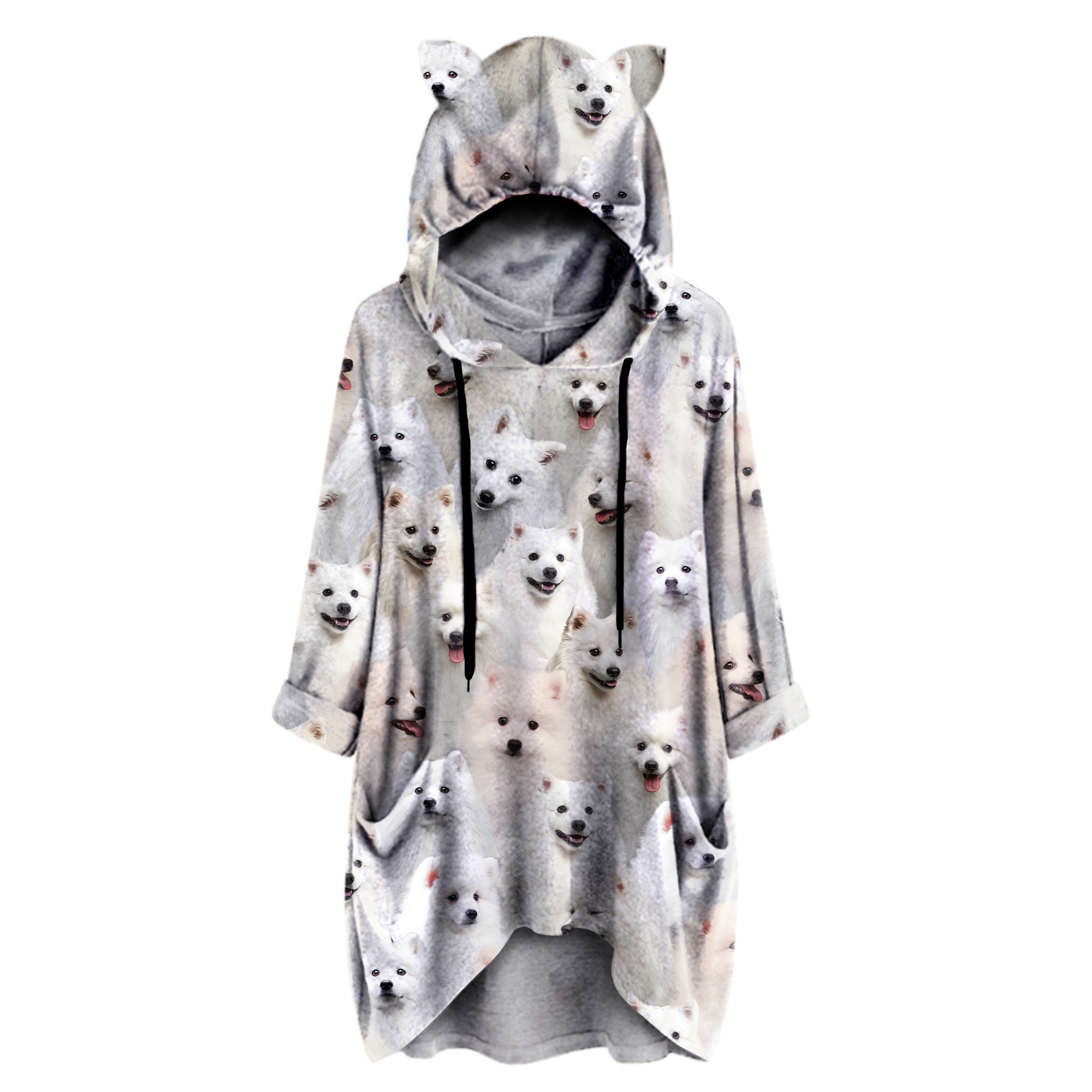 A Bunch Of Japanese Spitzs - Hoodie With Ears V1