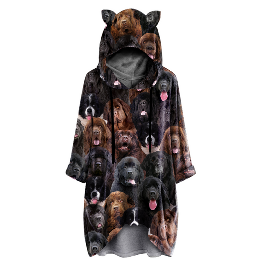 A Bunch Of Newfoundlands - Hoodie With Ears V1