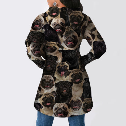 A Bunch Of Pugs - Fashion Long Hoodie V1