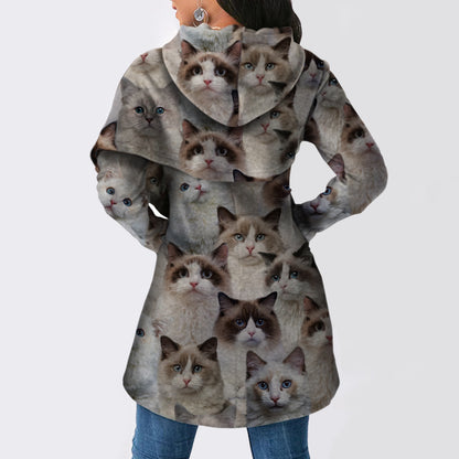 A Bunch Of Ragdoll Cats - Fashion Long Hoodie V1