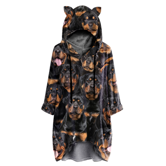 A Bunch Of Rottweilers - Hoodie With Ears V1
