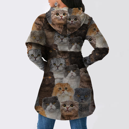 A Bunch Of Scottish Fold Cats - Fashion Long Hoodie V1