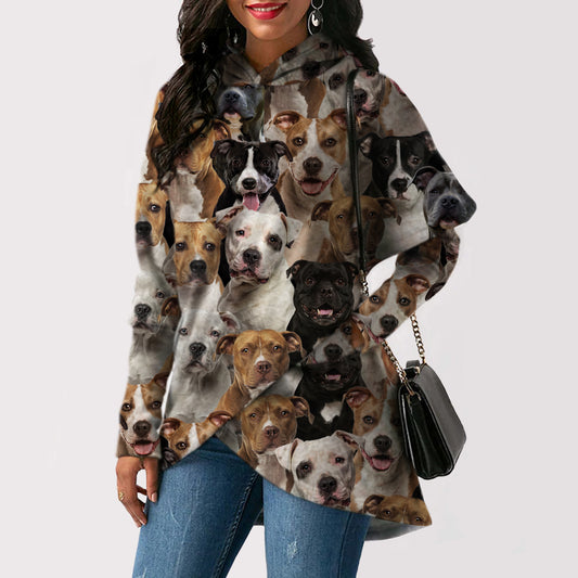 A Bunch Of Staffordshire Bull Terriers - Fashion Long Hoodie V1