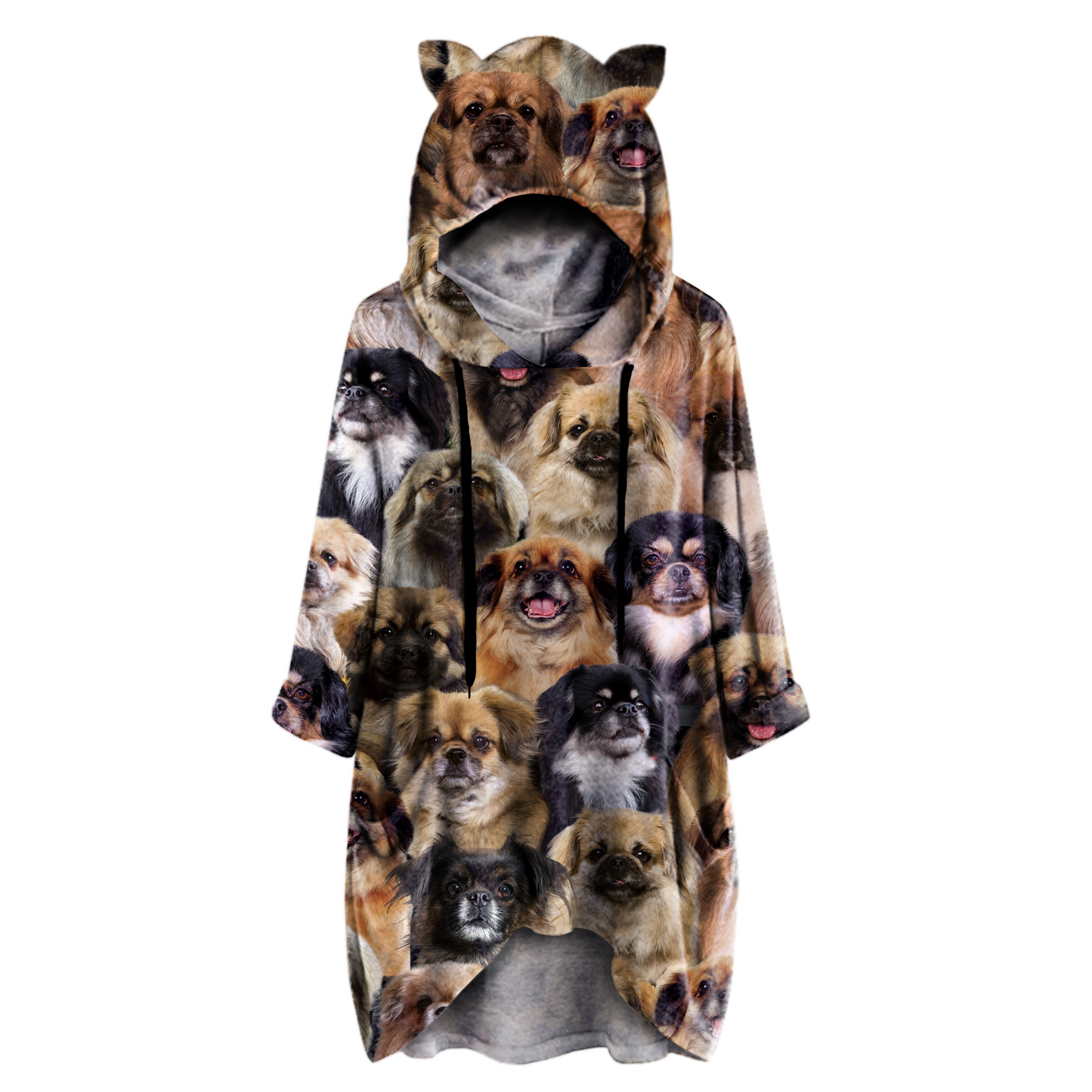 A Bunch Of Tibetan Spaniels - Hoodie With Ears V1