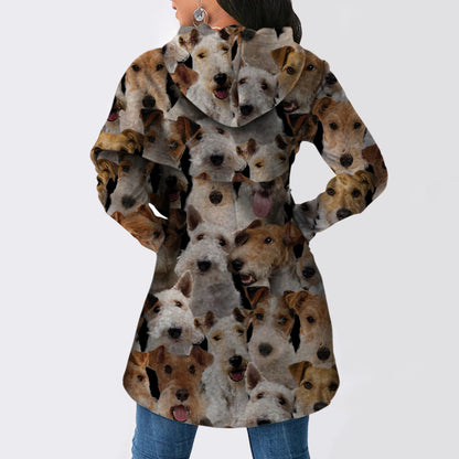 Ein Haufen Wire Fox Terrier - Fashion Long Hoodie V1