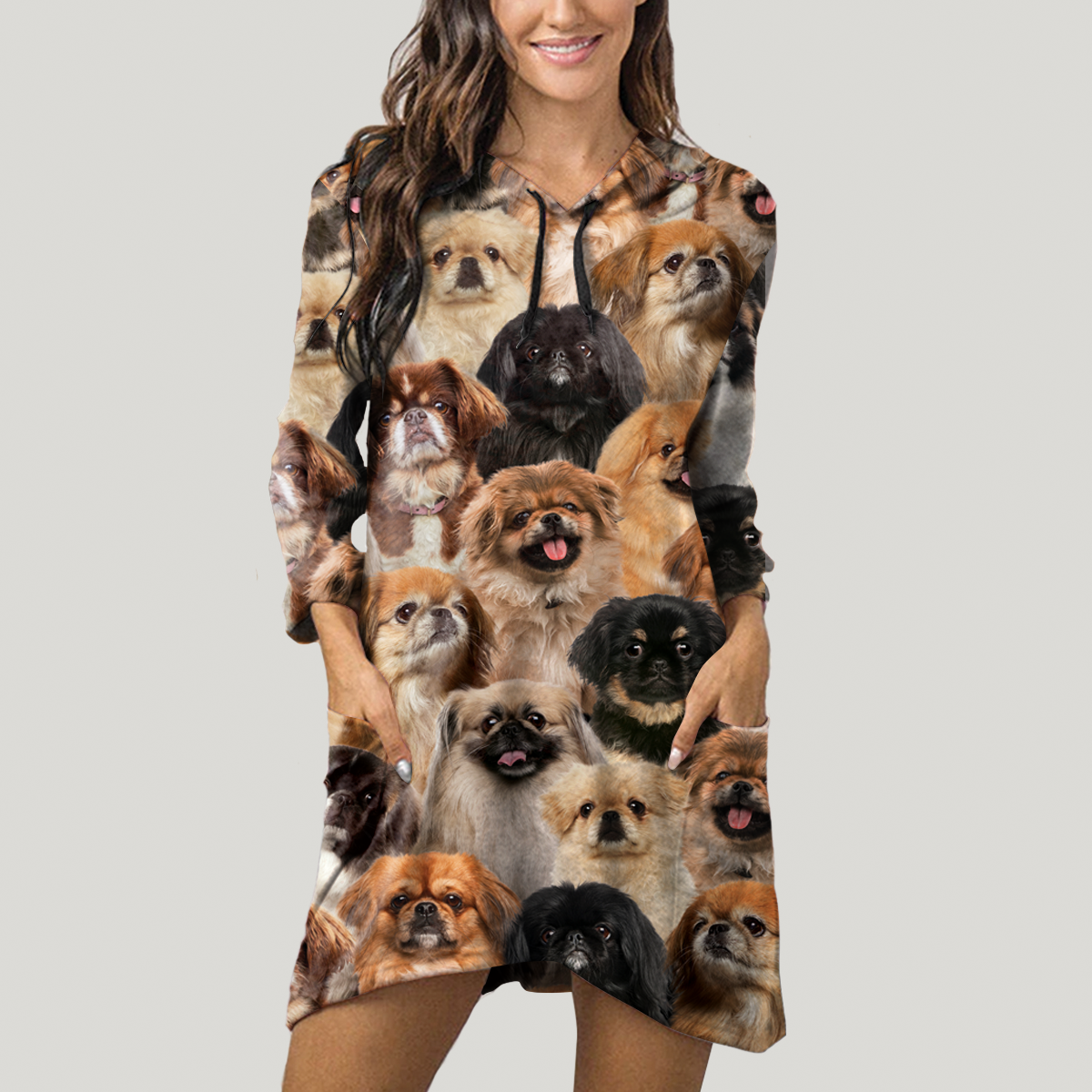 A Bunch Of Pekingeses - Hoodie With Ears V1