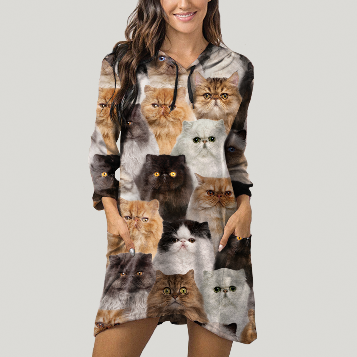 A Bunch Of Persian Cats - Hoodie With Ears V1