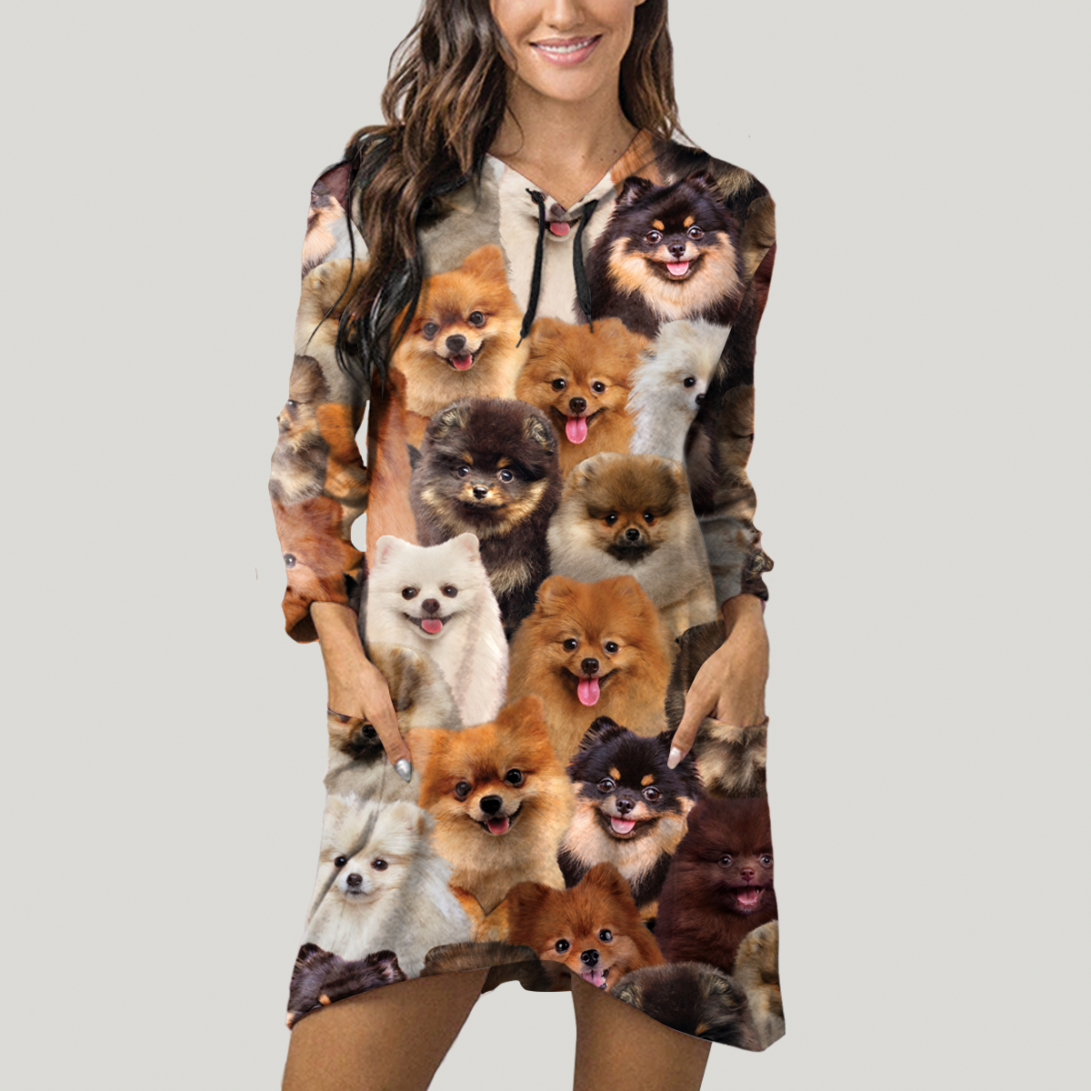 A Bunch Of Pomeranians - Hoodie With Ears V1