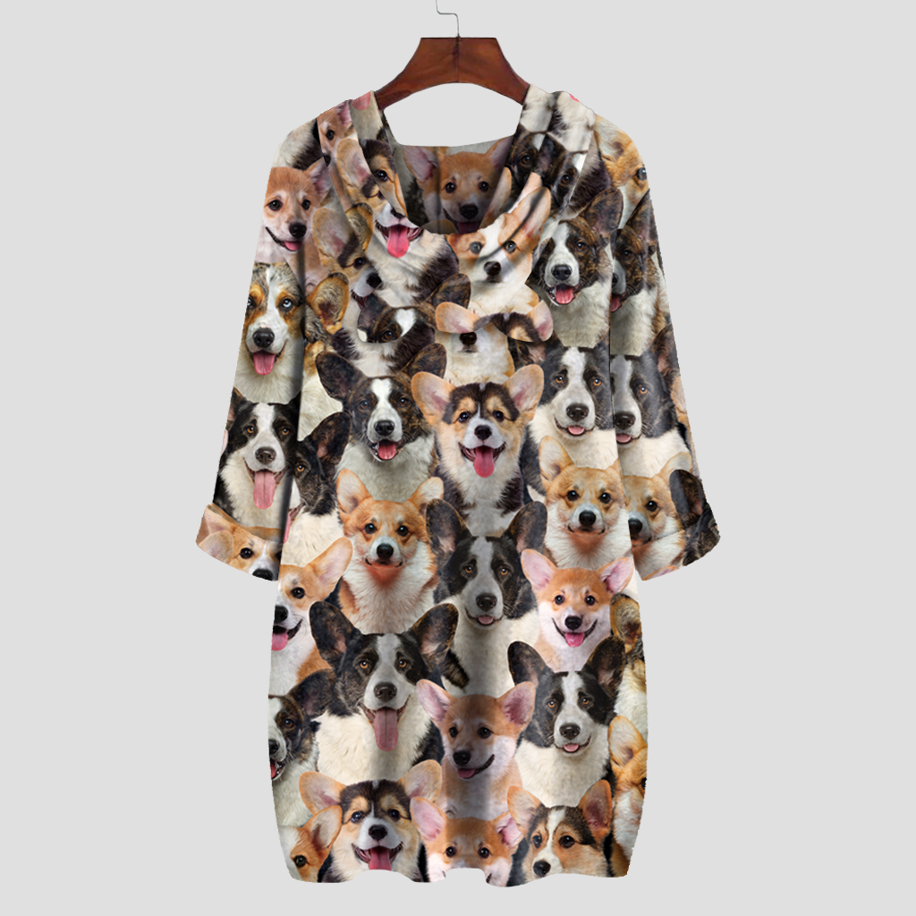 A Bunch Of Welsh Corgies  - Hoodie With Ears V1
