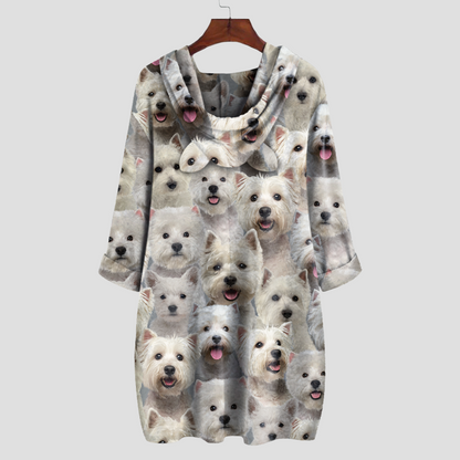 A Bunch Of West Highland White Terriers - Hoodie With Ears V1