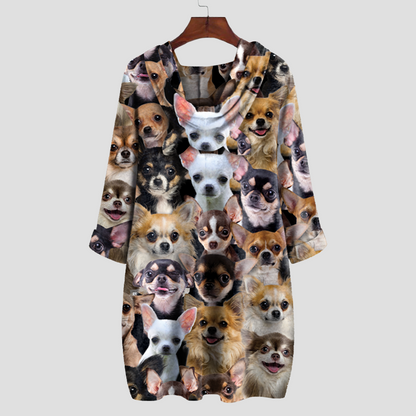 A Bunch Of Chihuahuas - Hoodie With Ears V1