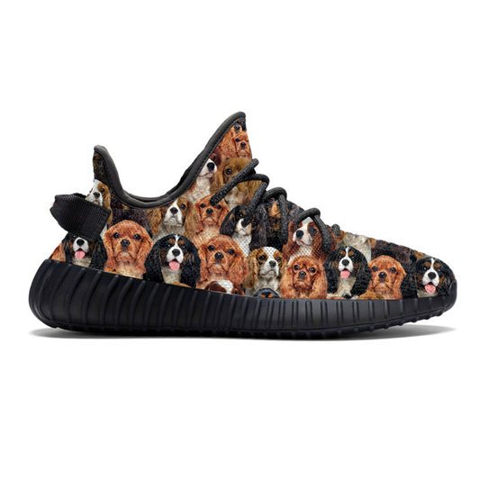 Walk With A Bunch Of Cavalier King Charles Spaniels - Sneakers V1