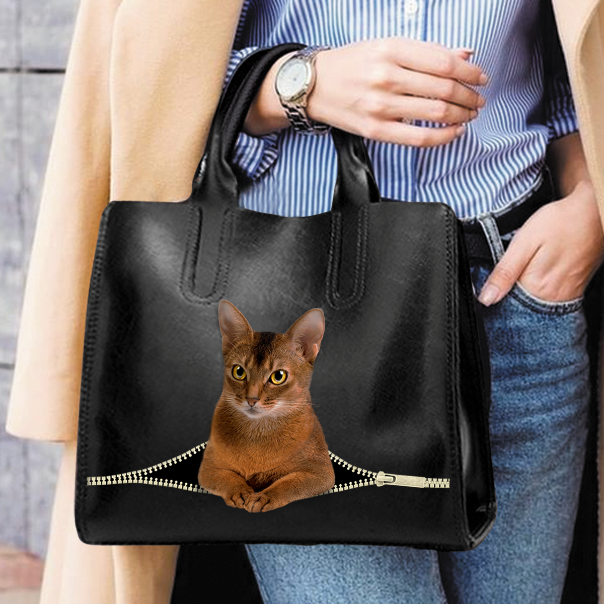 Sac à main de luxe chat abyssin V1