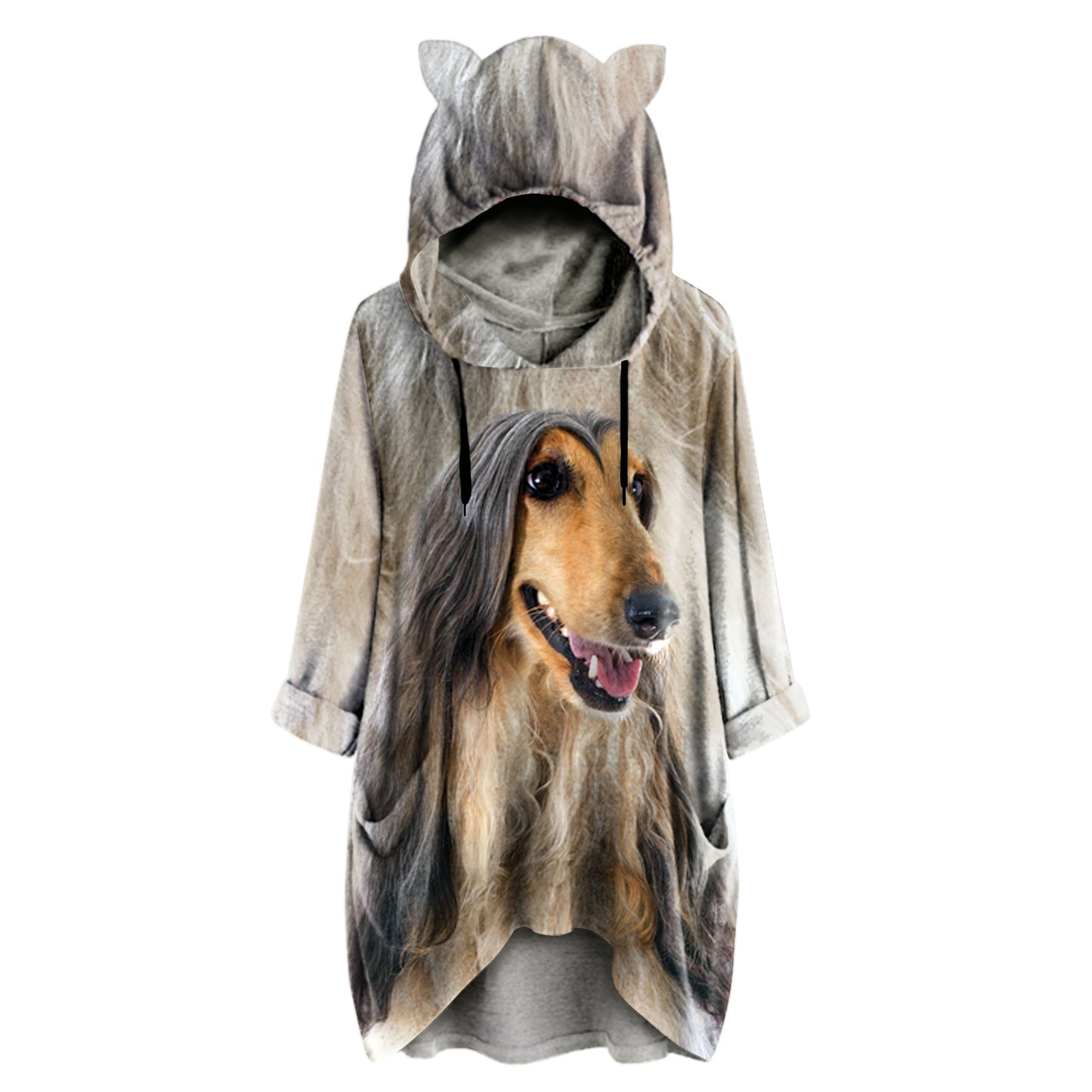 Afghan Hound Mom - Hoodie With Ears V1