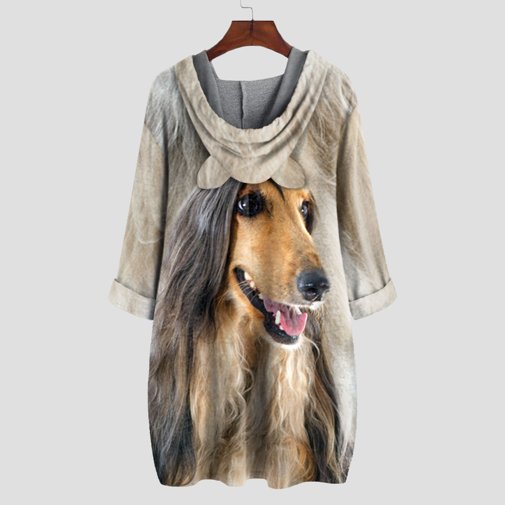 Afghan Hound Mom - Hoodie With Ears V1