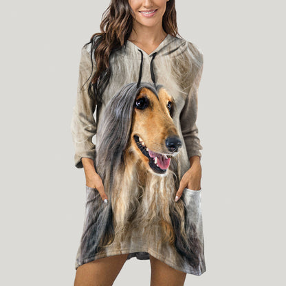 Afghan Hound Mom - Hoodie With Ears V1