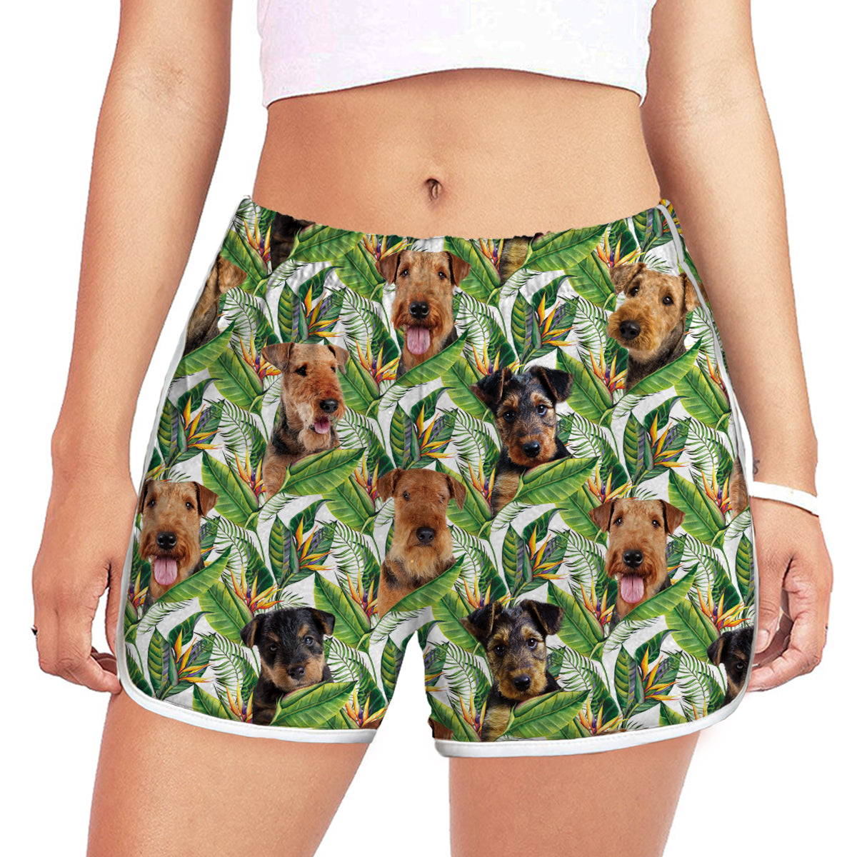 Airedale Terrier - Bunte Damen-Laufshorts V2