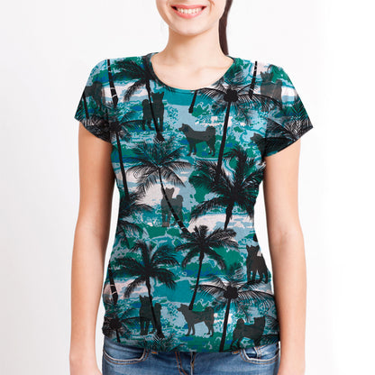 Akita Inu - T-shirt hawaïen V1