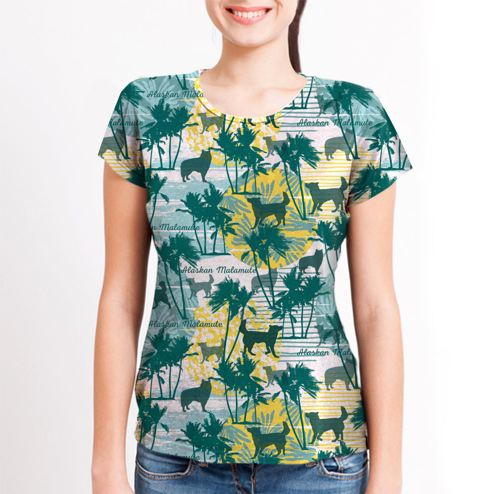 Alaskan Malamute - Hawaiian T-Shirt V1