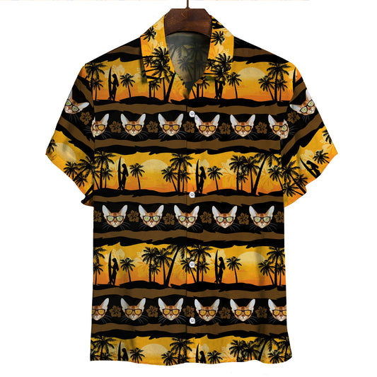 Aloha Hawaiian Abyssinian Cat Shirt V1