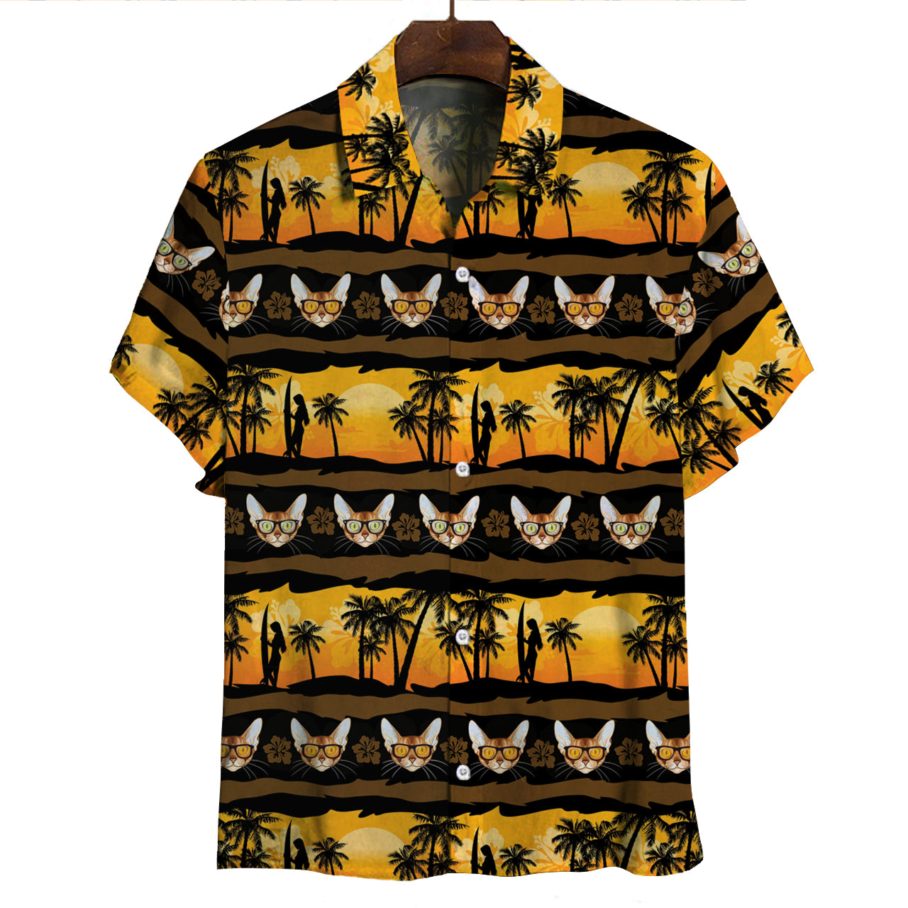 Aloha Hawaiianisches Abessinier-Katzen-Shirt V1