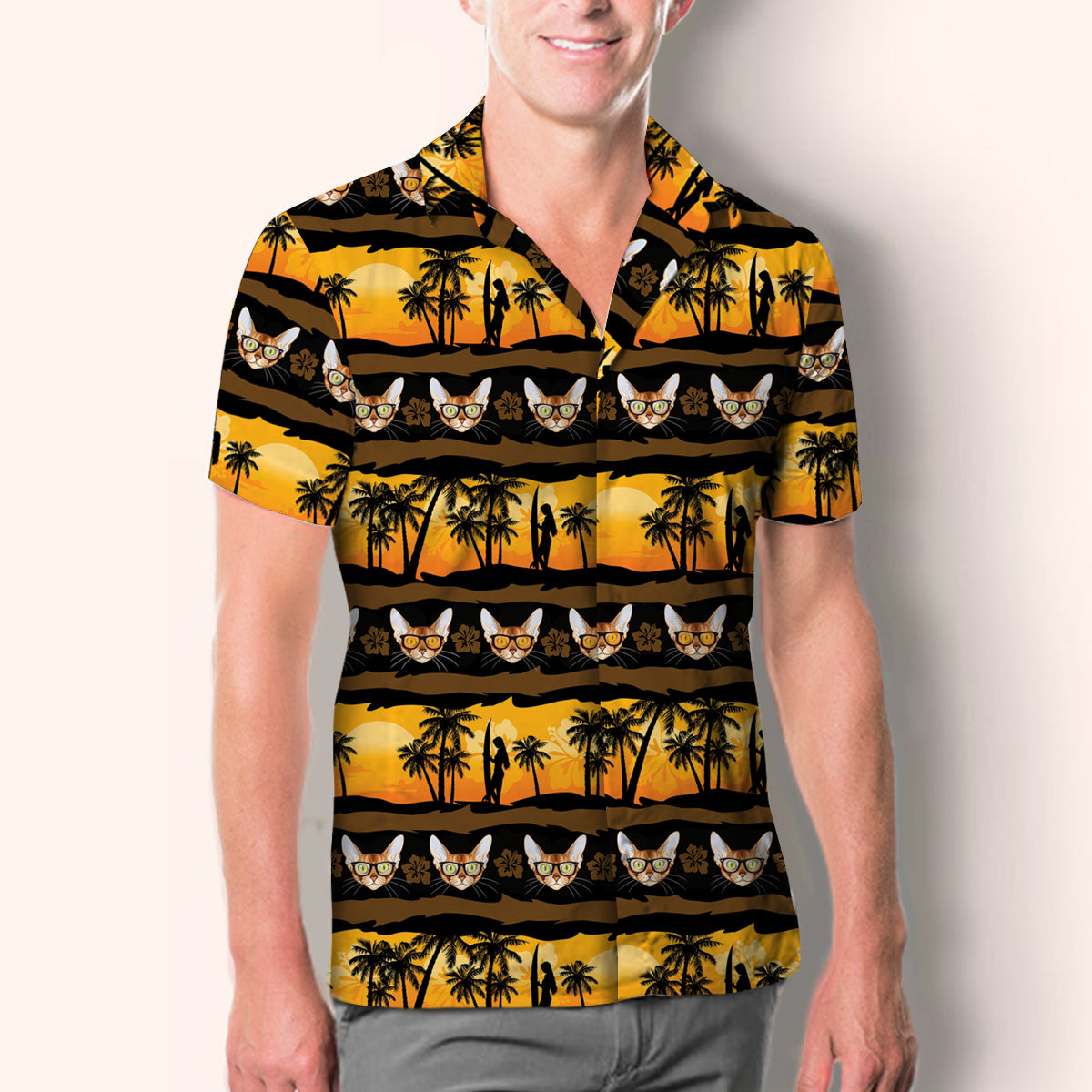Aloha Hawaiianisches Abessinier-Katzen-Shirt V1