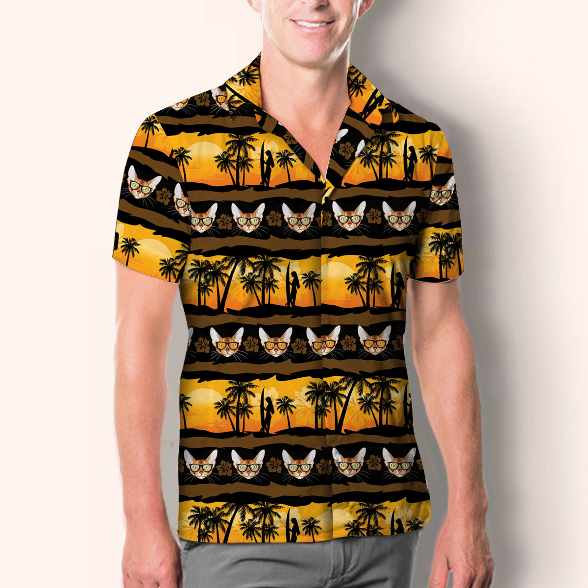 Aloha Hawaiian Abyssinian Cat Shirt V1