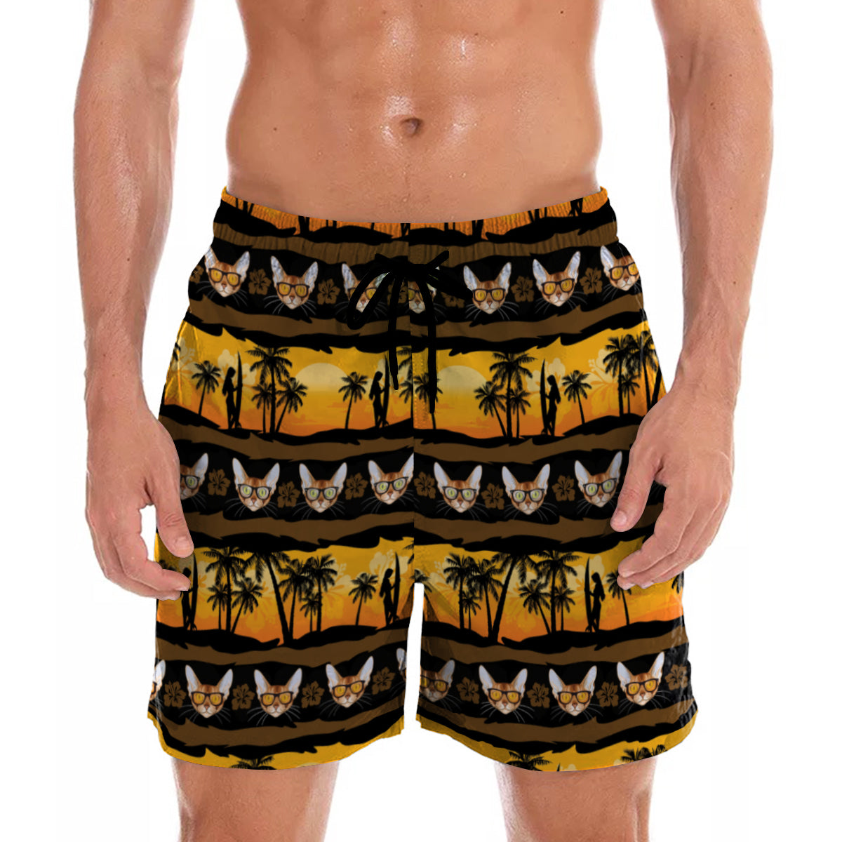 Aloha Hawaiianische Abessinier-Katzenshorts V1