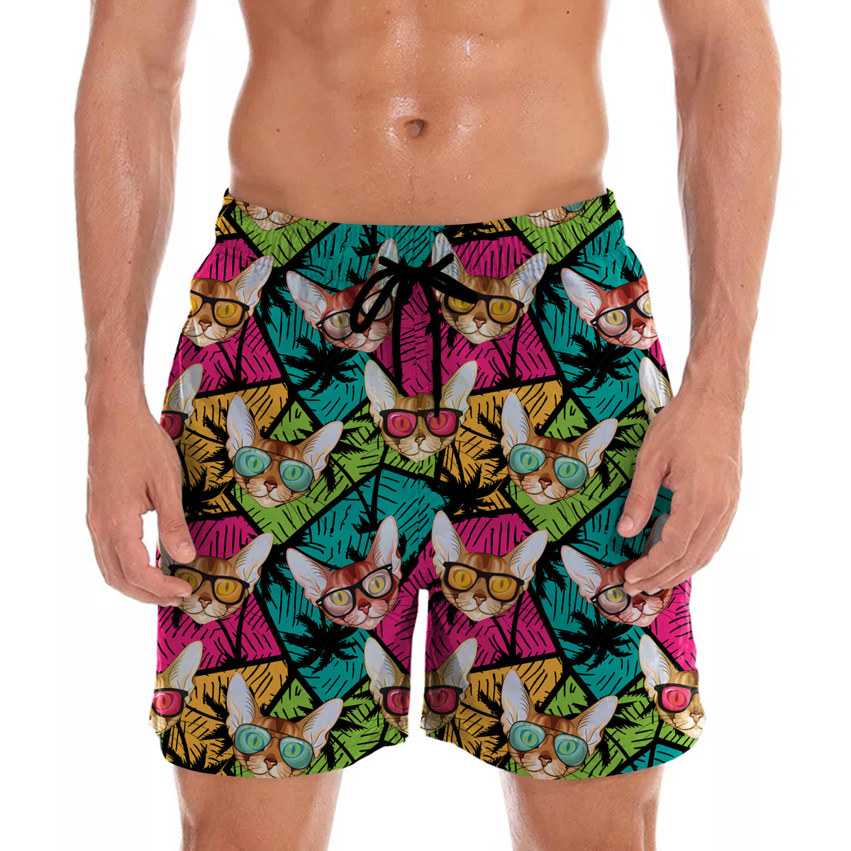 Aloha Hawaiianische Abessinier-Katzenshorts V2